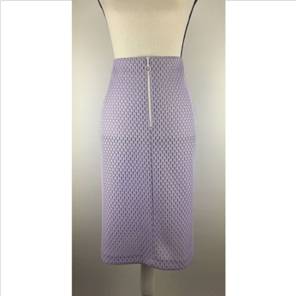 Topshop Size 4 Airtex Mesh Pencil Skirt Front Zip - Picture 1 of 7